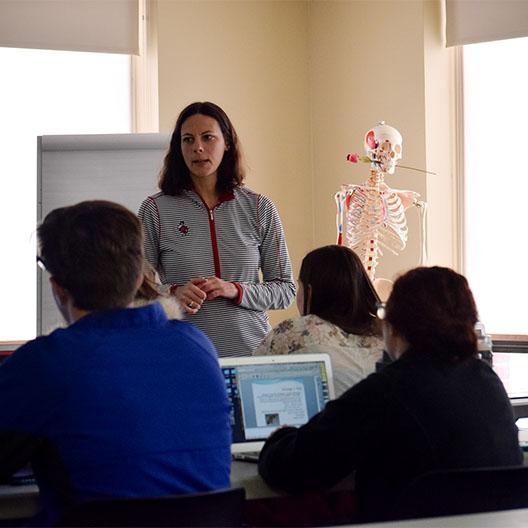 Nursing faculty teaching a class